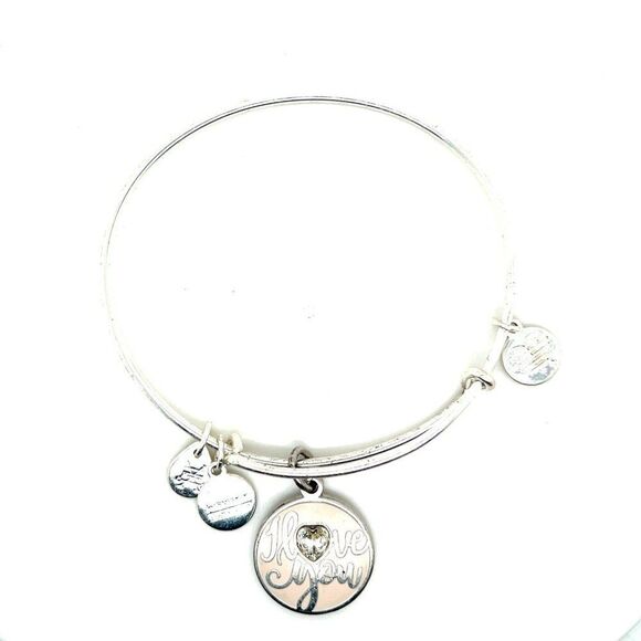 Alex and Ani I Love You Rhinestone Bracelet - Picture 1 of 4